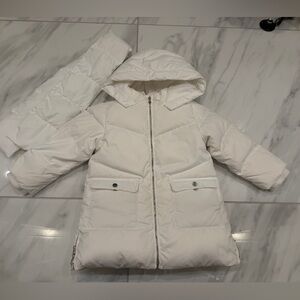 Zara kids long puffer coat+ scarf 18-24m